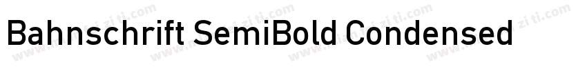 Bahnschrift SemiBold Condensed字体转换